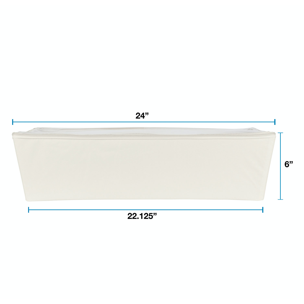 Underbed storage chest/tote Ivory