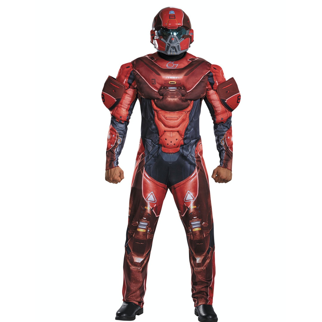 RED SPARTAN MUSCLE ADULT COSTUME