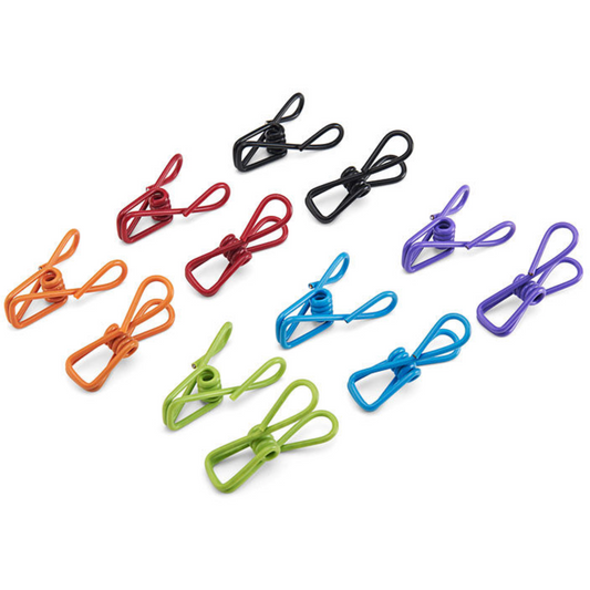 Juego de 12 clips para bolsas multiusos