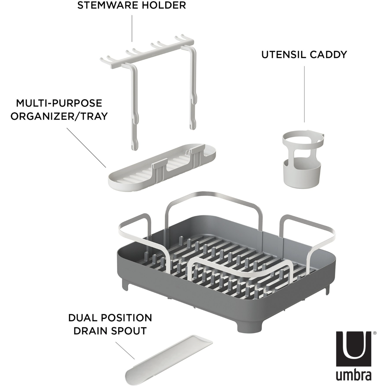 HOLSTER DISH RACK GREY