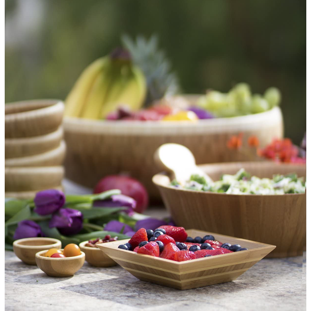 Flared Bamboo Salad Bowl 12"