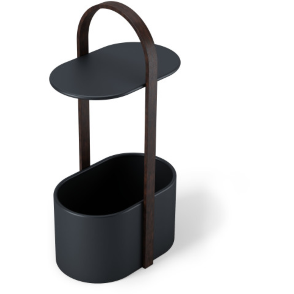 BELLWOOD  STORAGE TABLE BLACK AND WALNUT