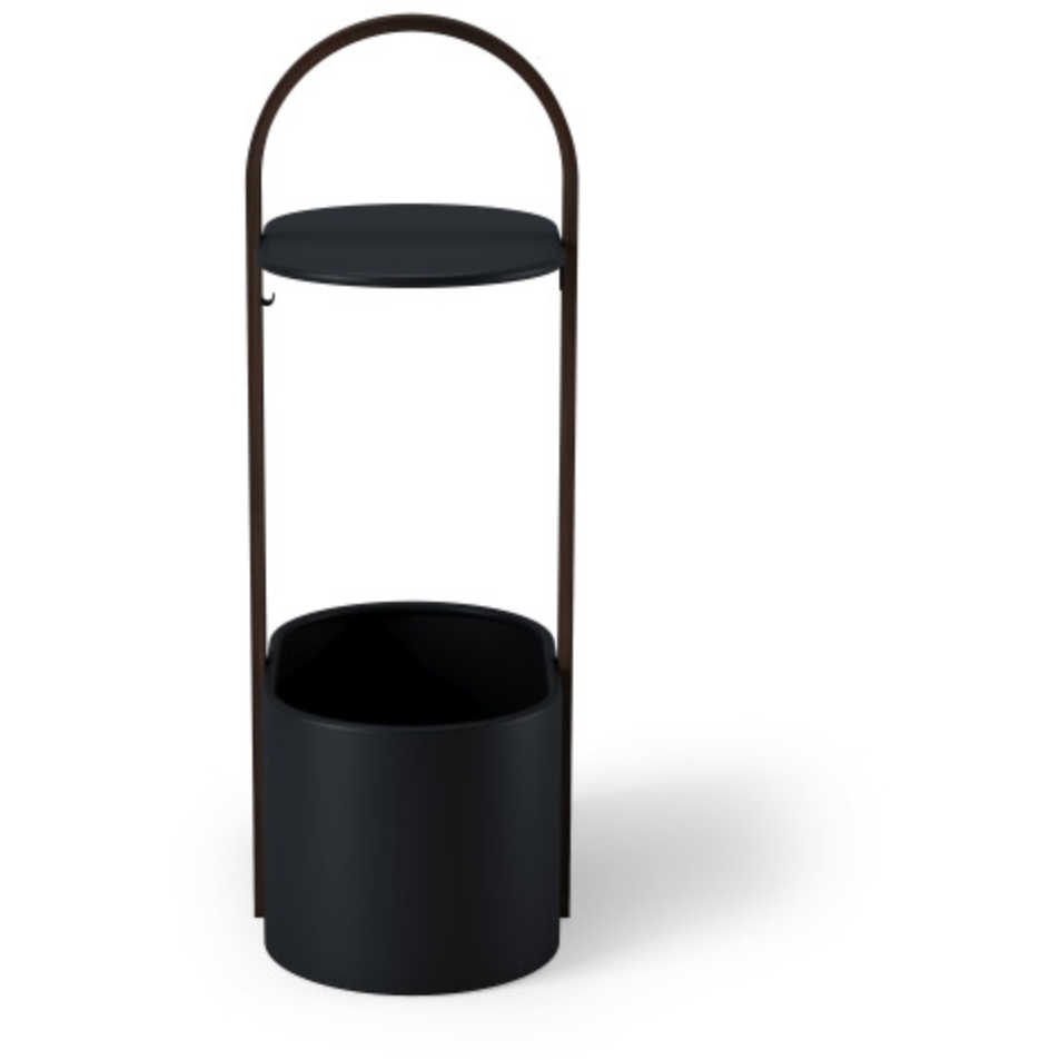 BELLWOOD  STORAGE TABLE BLACK AND WALNUT
