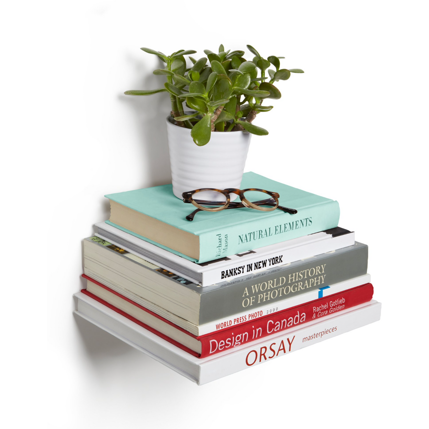 Conceal Invisible Book Shelf Silver
