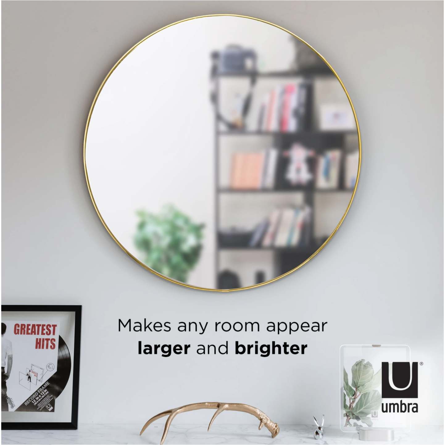HUBBA METAL  MIRROR 24" BRASS