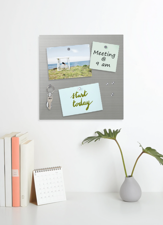 BULLETBOARD 12X12" NICKEL