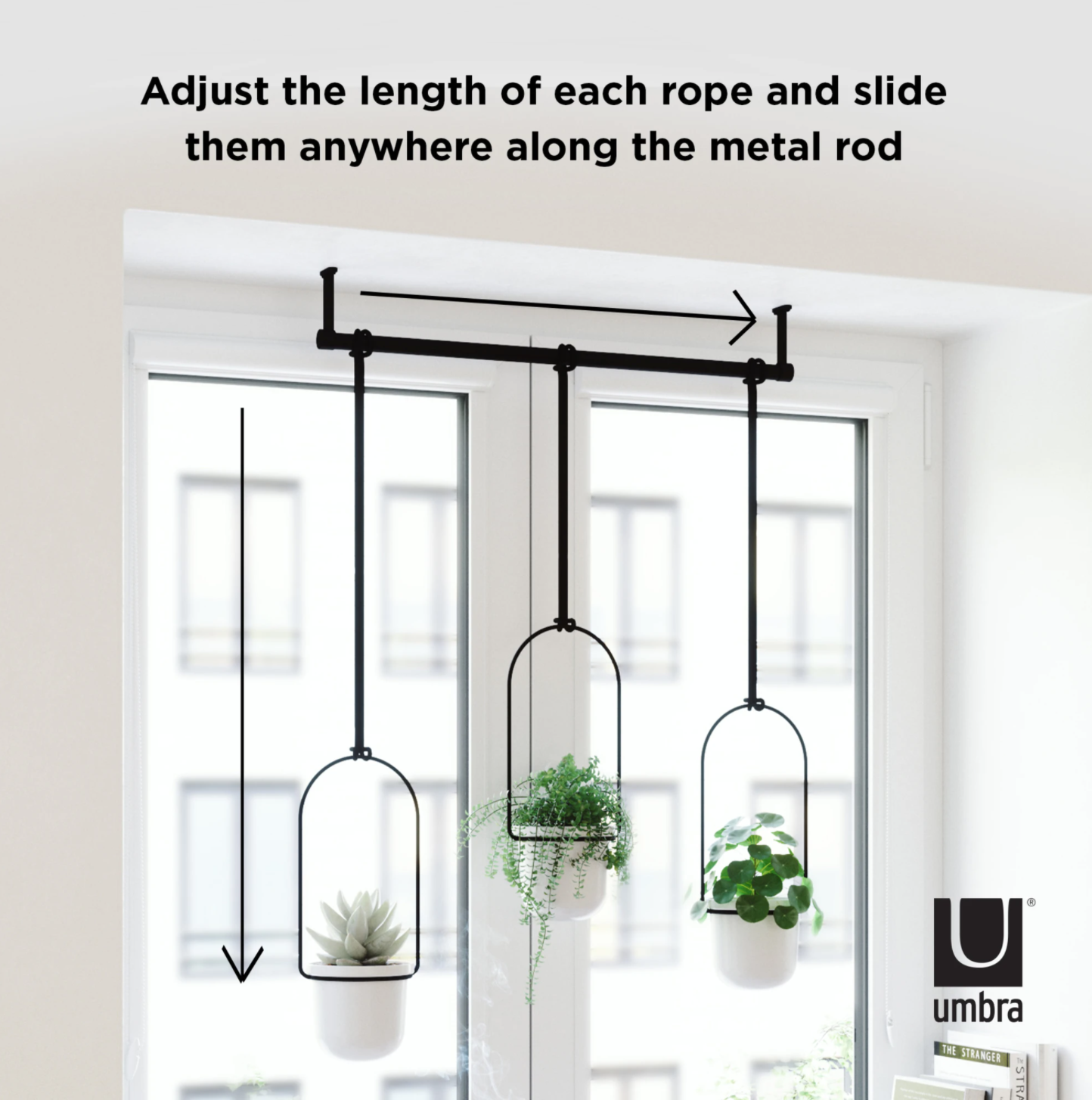 umbra triflora hanging planter black TRIFLORA HANGING PLANTER BLACK /BRASS – PIEX
