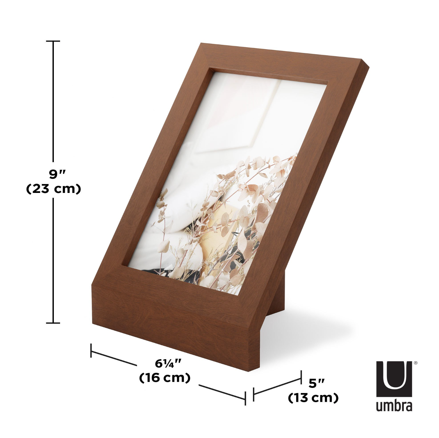 PODIUM PHOTO DISPLAY 5X7" LIGHT WALNUT