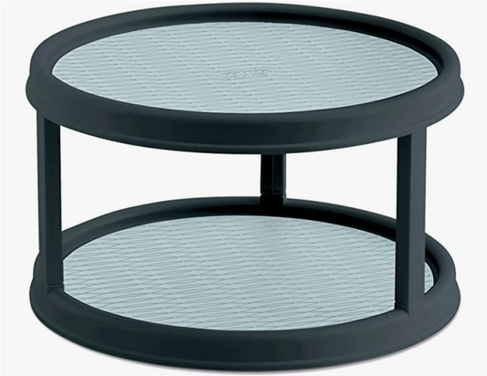 Mesa giratoria antideslizante de 2 niveles 12"