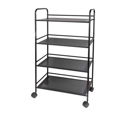 4 Tier Rolling Cart  Black