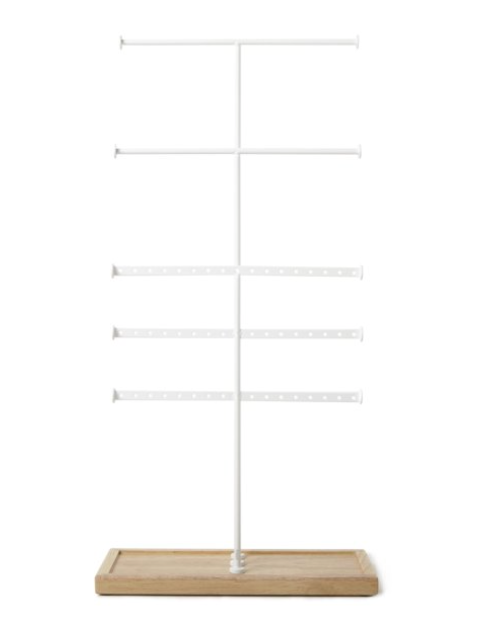 TRIGEM 5 JEWELRY STAND WHITE/NATURAL