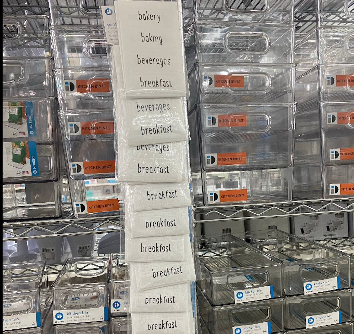 CLEAR ADHESIVE PANTRY LABELS   SET 36