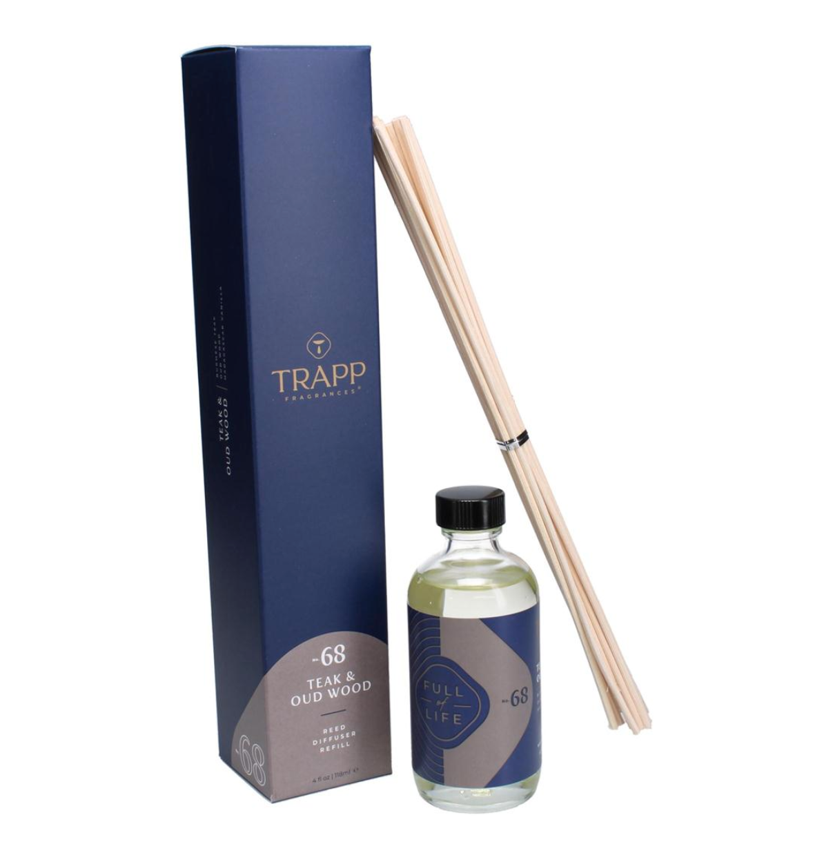 No. 68 Teak & Oud Wood 4 oz. Reed Diffuser Refill