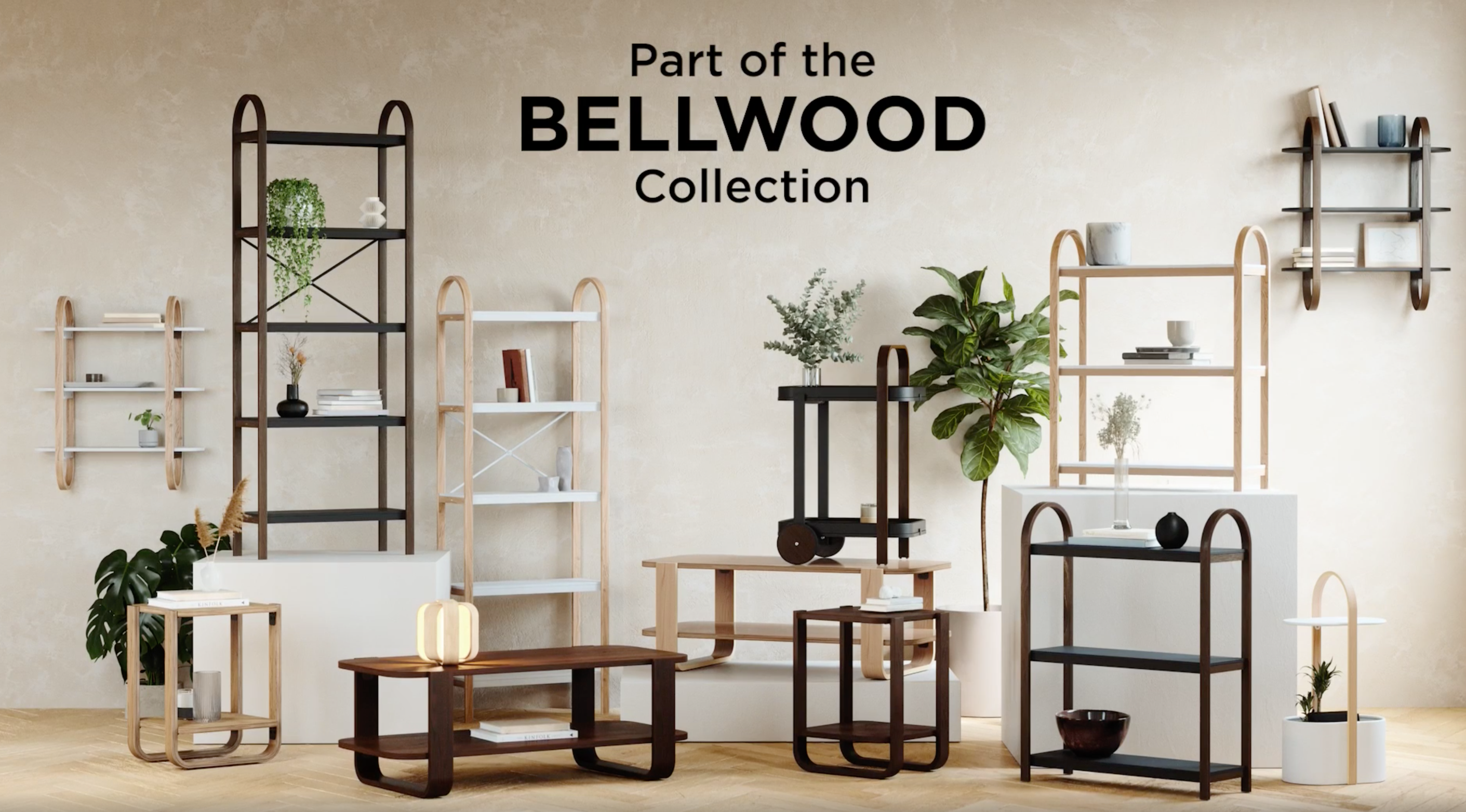 Bellwood Freestand Shelf 3  Tier White/Natural