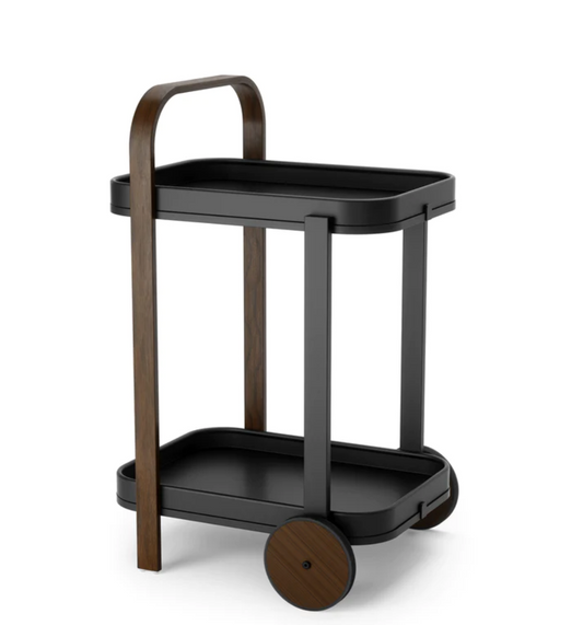 BELLWOOD BAR & SERVING CART  BLACK