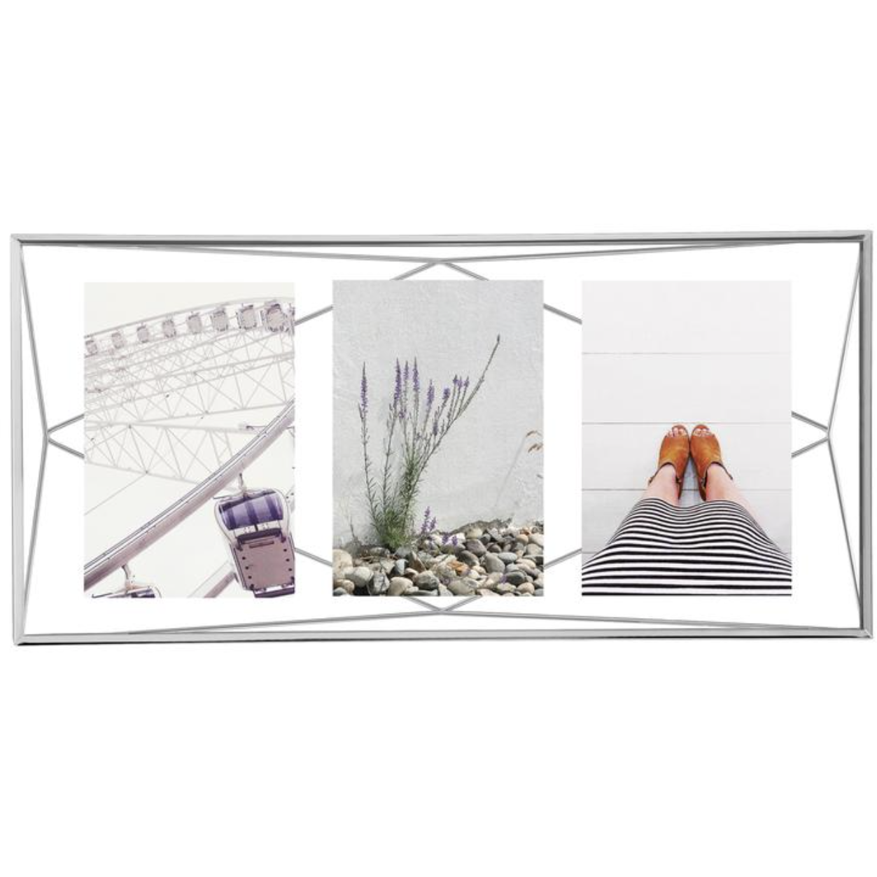 PRISMA MULTI PHOTO DISPLAY CHROME 19" x 9" x 3.25"