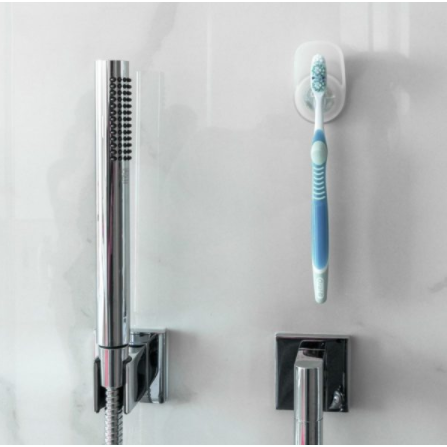 SUCTION TOOTHBRUSH HOLDER WHITE