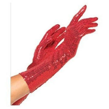 Sequin elbow length gloves