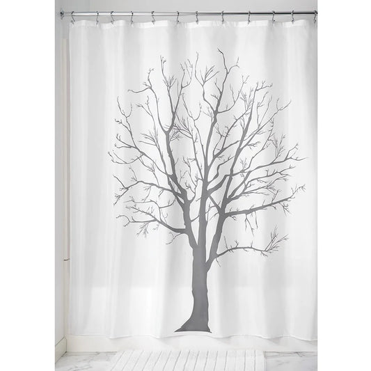 Tree Shower Curtain Charcoal