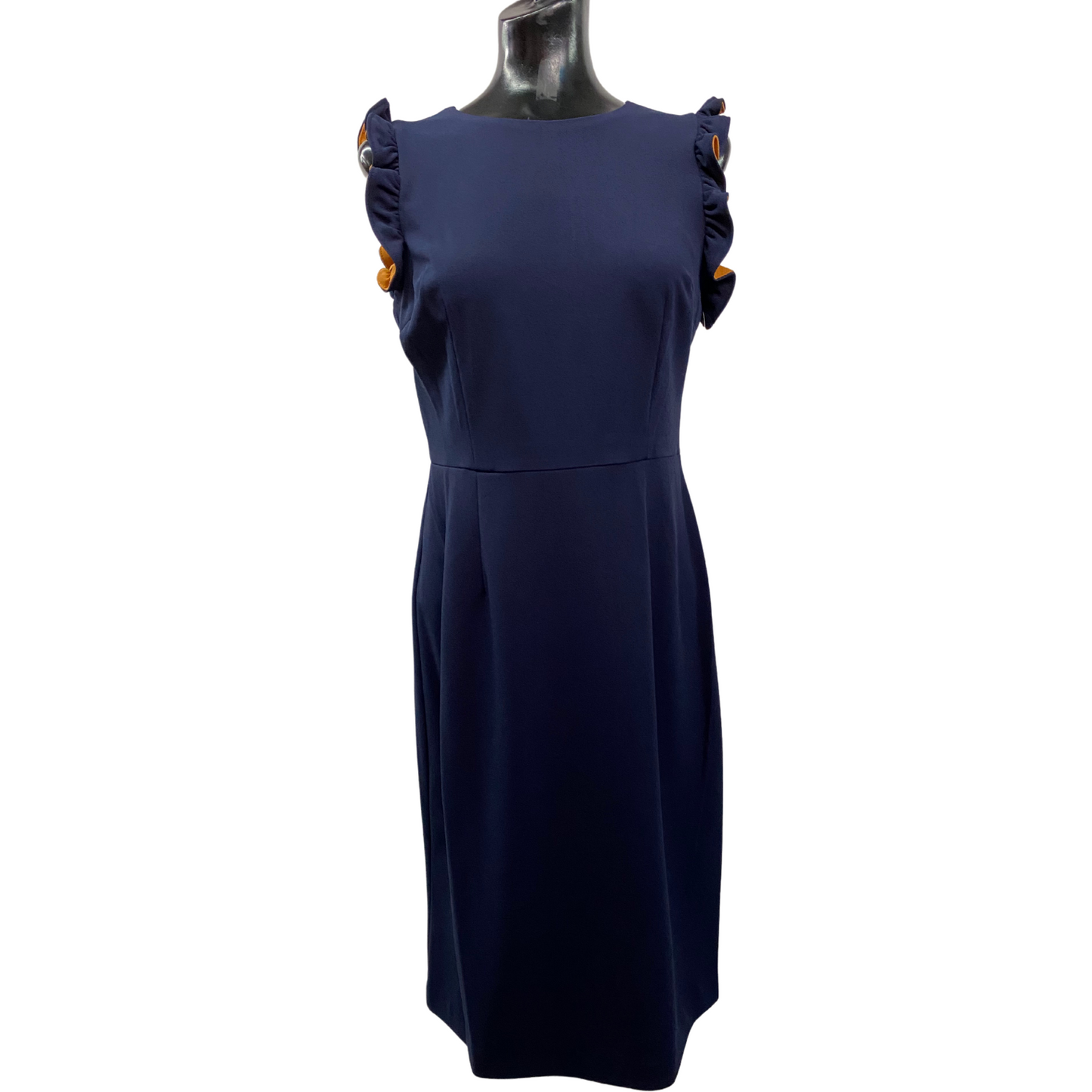 Vestido Azul Marino con oro inca