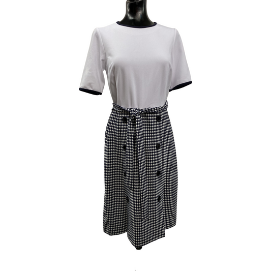 Vestido Blanco con Negro