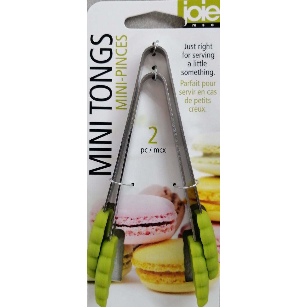 Silicone mini tongs 2pc in 3 colors