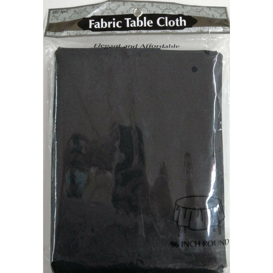 Fabric Table Cloth Black 96"
