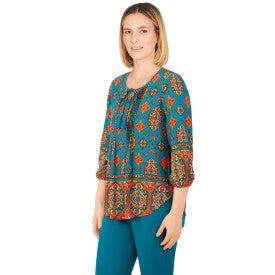 Blouse Teal Multi - Ruby Rd.
