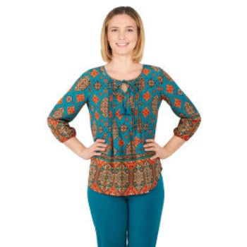 Blouse Teal Multi - Ruby Rd.