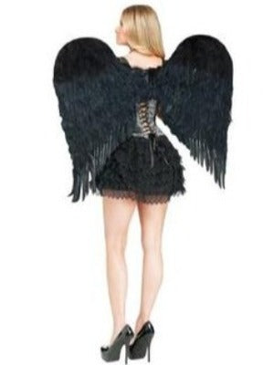 BLACK FEATHER ANGELIC WINGS