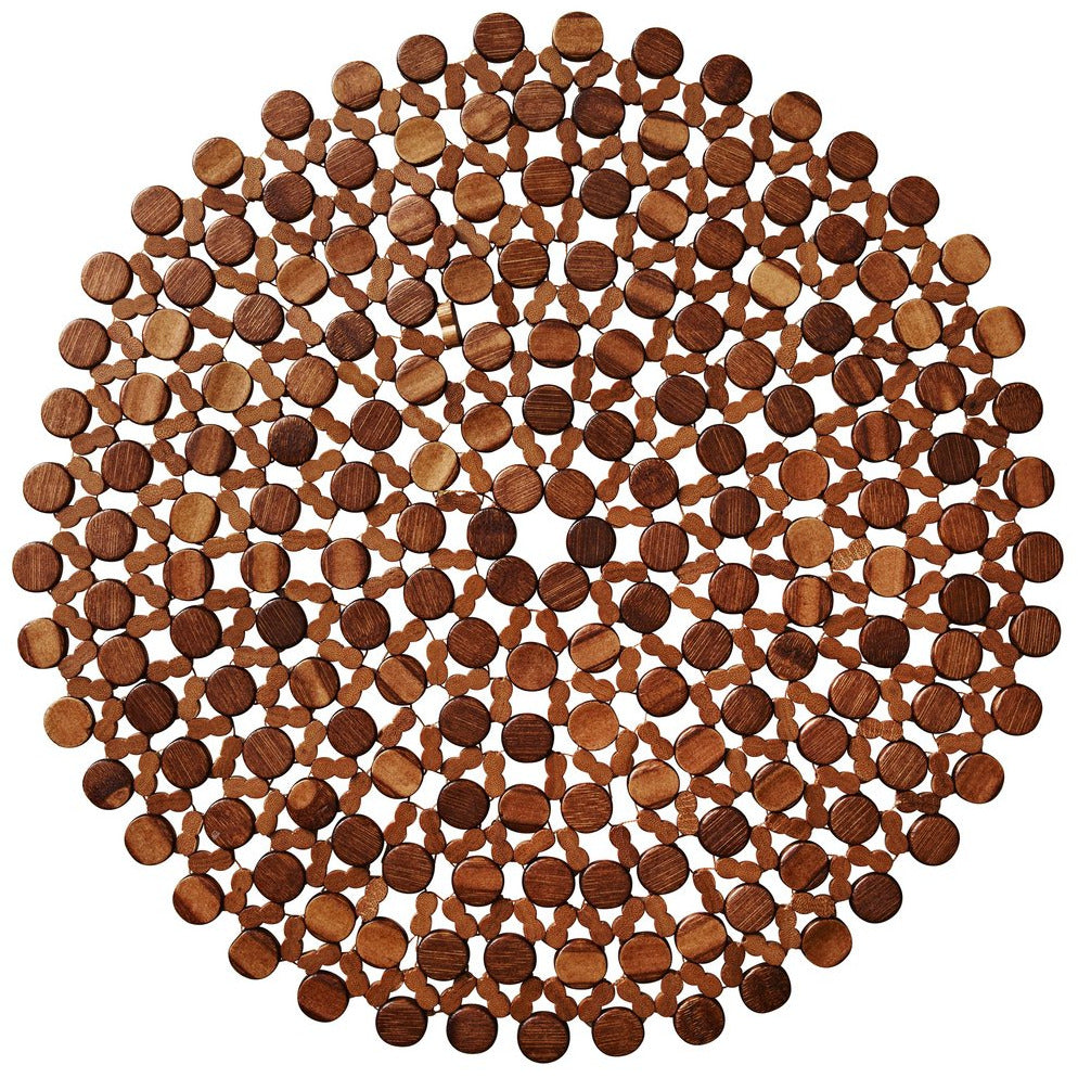 ROUND BAMBOO PLACEMATS BROWN