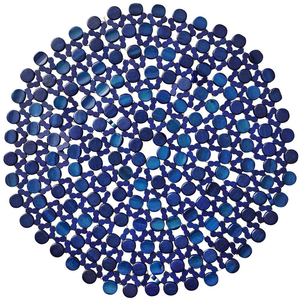 ROUND BAMBOO PLACEMATS NAVY