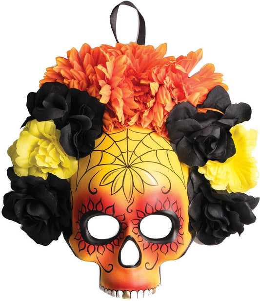 MASK  DOD YLW ORNGE W / FLOWERS