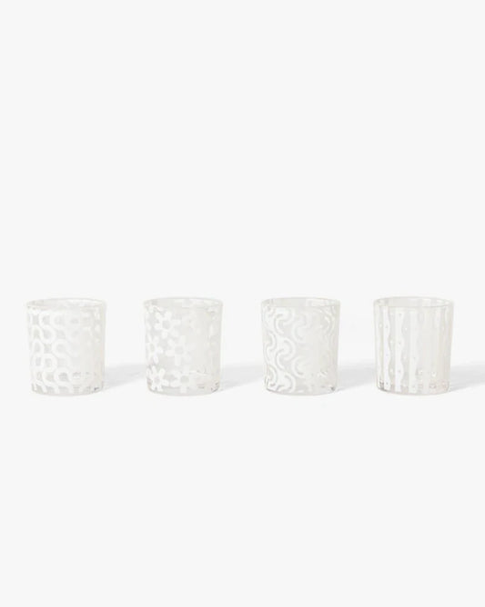 Dusen Pattern Glasses (white)
