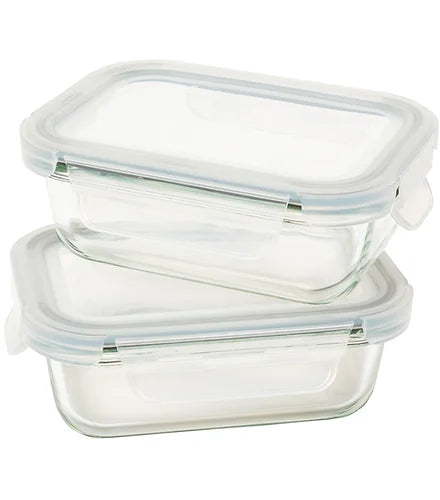 Glass Food Storage Rectangle - 12.5oz - 2 Count