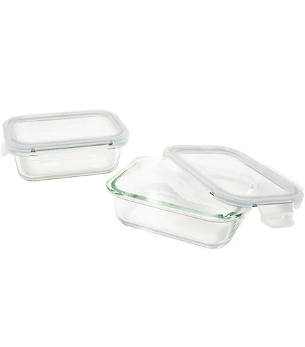 Glass Food Storage Rectangle - 12.5oz - 2 Count