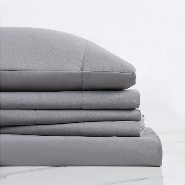 London Loft Leather Path 4PC Sheet Grey