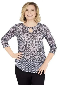 Blouse Black Multi - Ruby Rd
