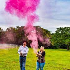 12" PINK GENDER REVEAL POWDER  CANNON