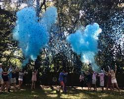 12" BLUE GENDER REVEAL CONFETTI AND POWDER CANNON