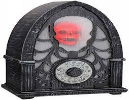 Lighted Decor Emoteglow Haunted Radio Skull