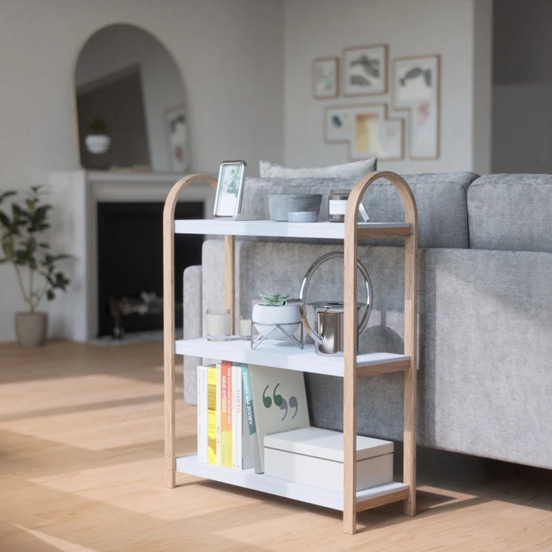 Bellwood Freestand Shelf 3  Tier White/Natural