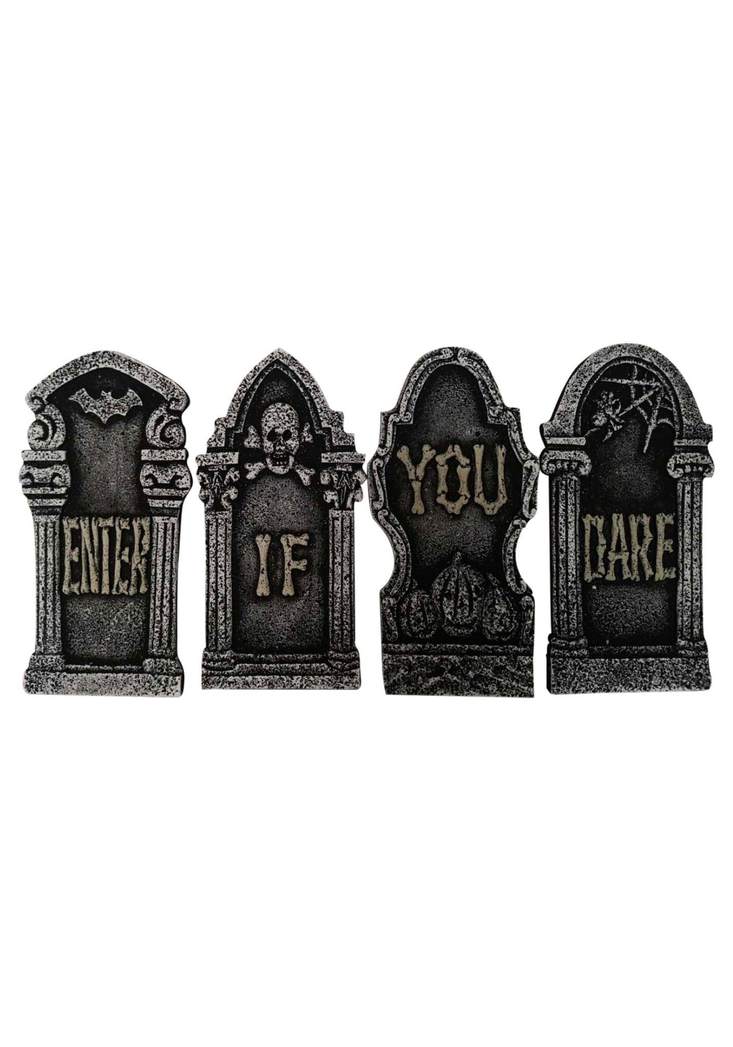 16.5" Tombstone Set - 4pcs - Enter If You Dare