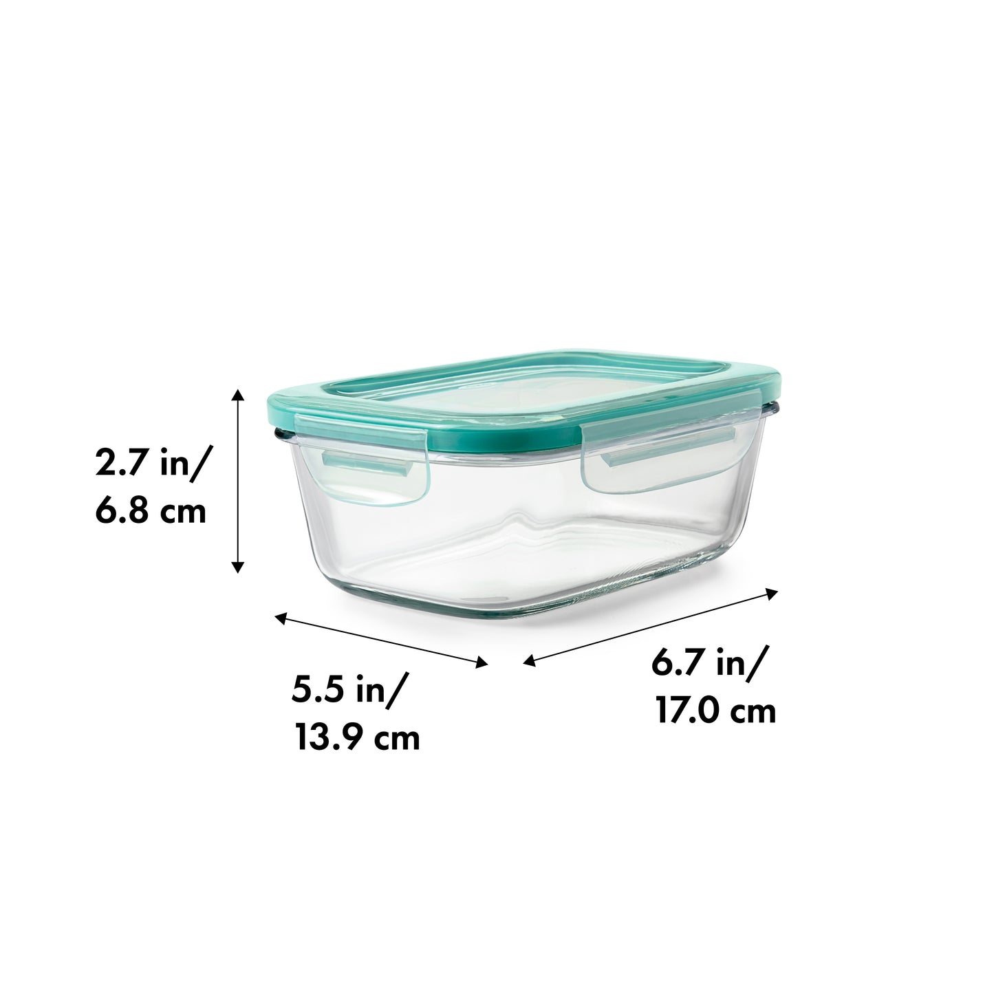 OXO Good Grips 3.5 Cup Smart Seal Glass Rectangle Container