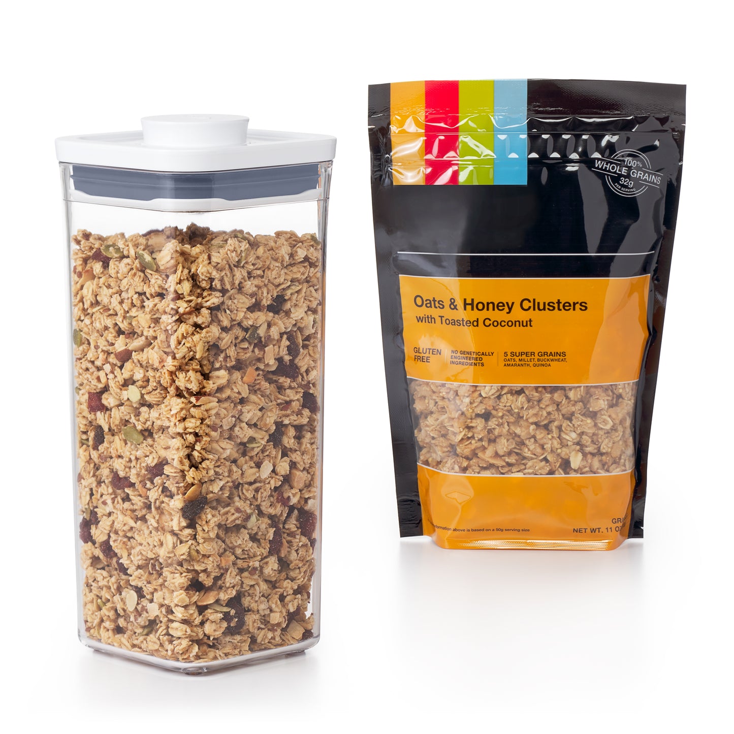 OXO GG POP CONTAINER-SMALL SQUARE MEDIUM 1.7 QT