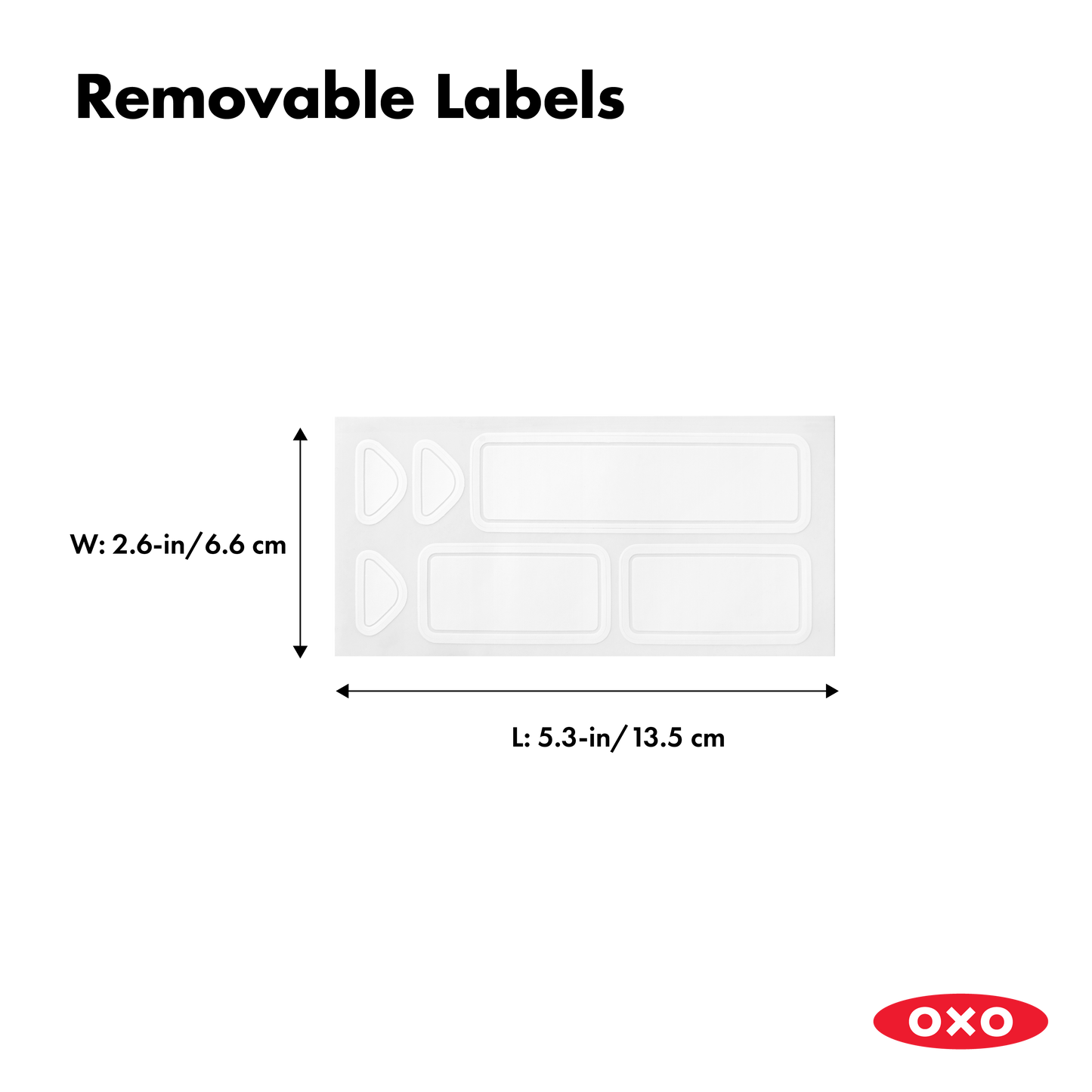 OXO  REMOVABLE LABELS Set of 36