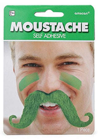 Self-Adhesive Green Moustache