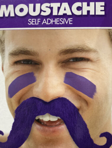 Self Adhesive Purple Moustache