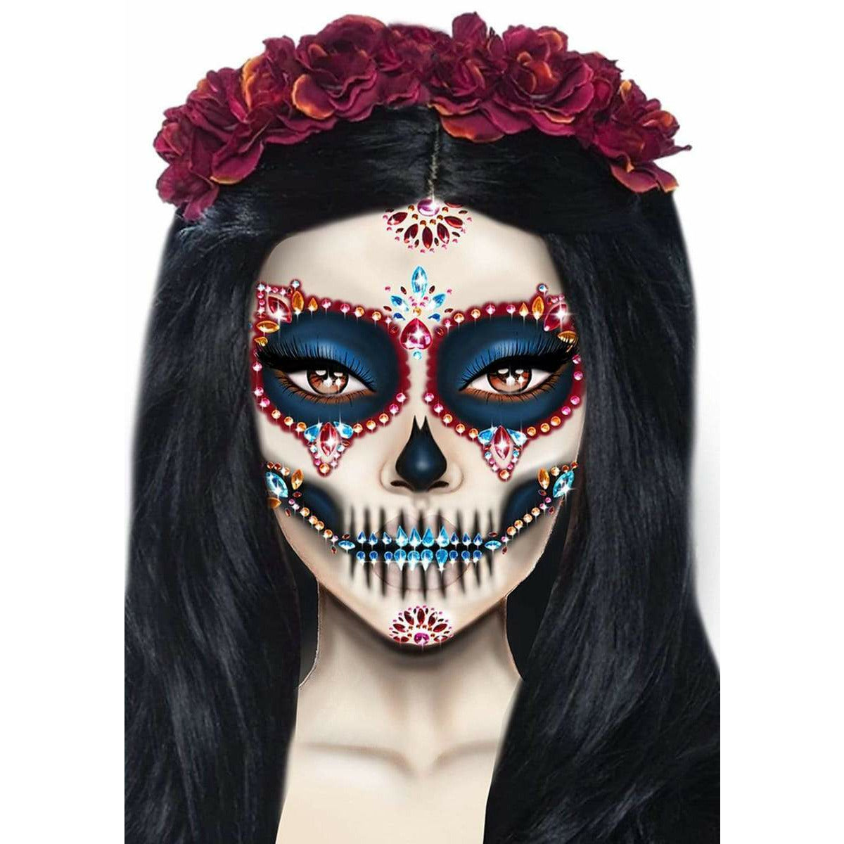 Day of the Dead Skeleton Face Jewels