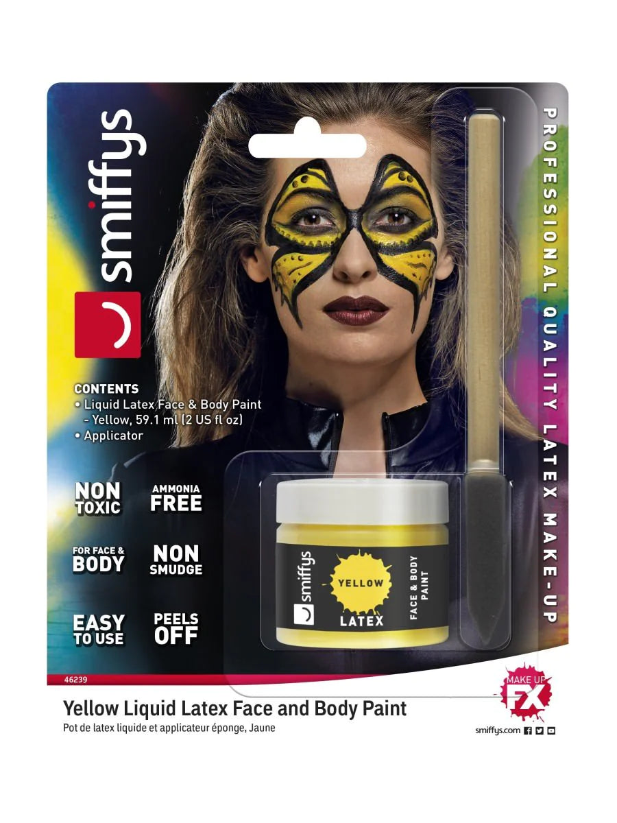 Liquid Latex Pot & Sponge Applicator, Yellow